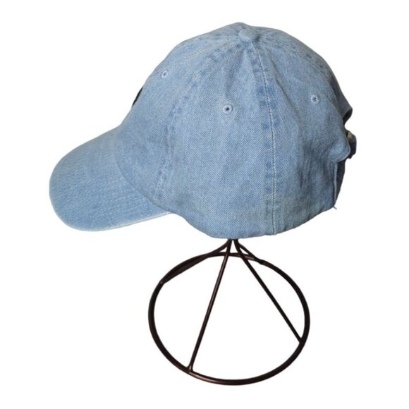 PacSun Women's Blue denim adjustable hat winking heart face One size - Picture 4 of 7